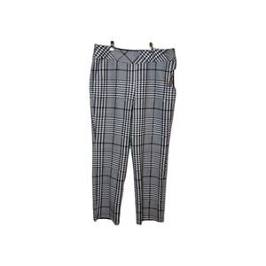 Allison Daley Pull On Pant Suede Houndstooth Women XL Regular Brown Tummy Contrl